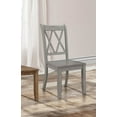 thumbnail image 6 of Casual Gray Pine Veneer Side Chairs, Set of 2, Transitional Double-X Back, Dining Room Furniture, 250lbs Capacity, Malaysia Made, 17.5"W, 6 of 6