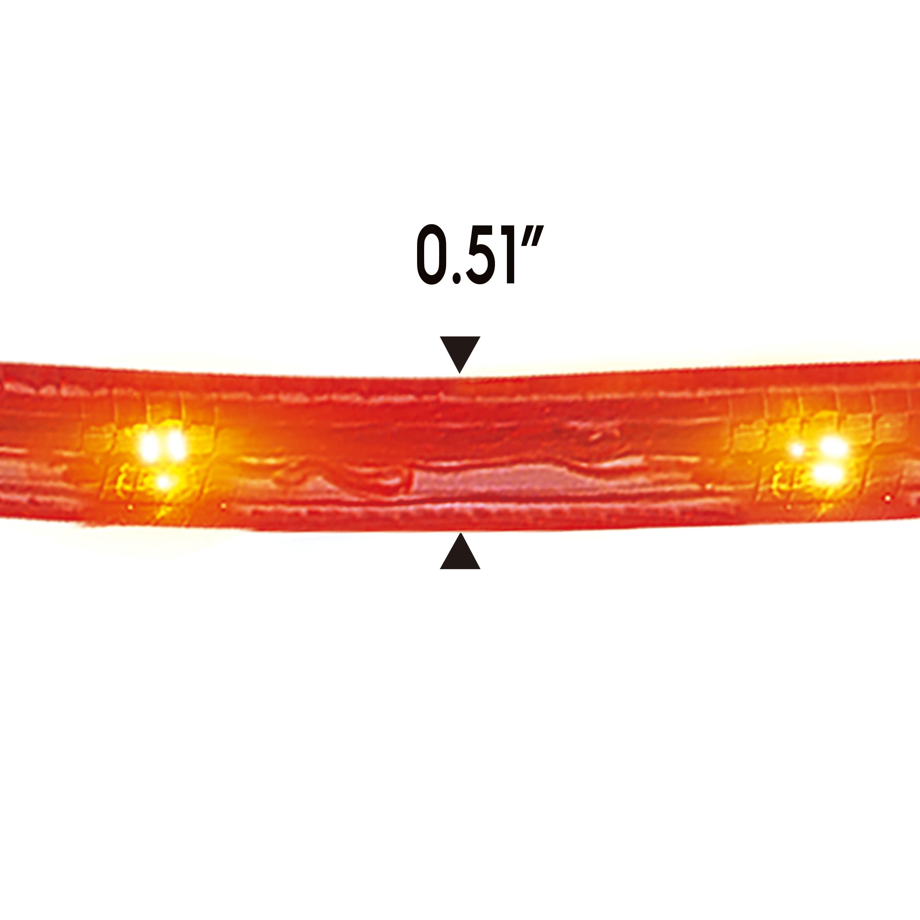 Indoor/Outdoor LED Super Bright Christmas Rope Lights, Red, White Wire, 18', by Holiday Time