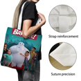 thumbnail image 3 of Baymax de Big Hero Bolso de tela con estampado de lienzo para mujer, bolsa de compras reutilizable y estética, con cremallera interior, regalo para mujer,40*45cm., 3 of 6