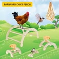 thumbnail image 4 of 4Pcs Chicken Perch Toys with Net Bag Strong Roosting Bar for Brooder Wooden Chicken Roosting Perch Easy to Assemble Chick Perch Stand Fun Chicken Toy Stand, 4 of 10