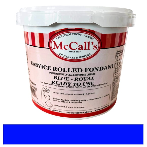 McCall's Fondant Easyice Blue Royal - 1kg - 1ct - Smooth, Ready-to-Use Blue Fondant for Cake Decorating (1ct)