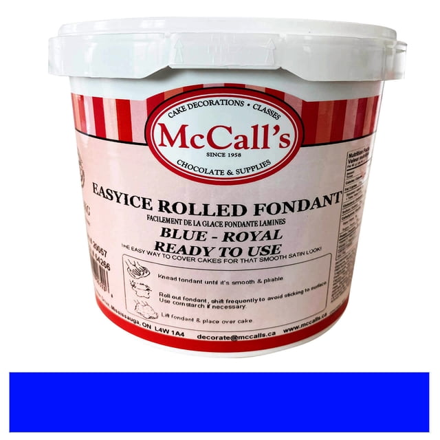 McCall's Fondant Easyice Blue Royal - 1kg - 1ct - Smooth, Ready-to-Use Blue Fondant for Cake Decorating (1ct)