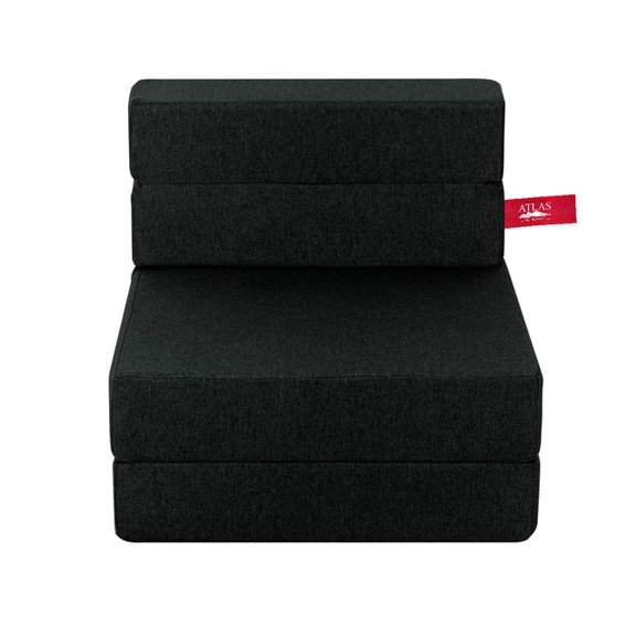 Sofá cama plegable Atlas del descanso individual color gris estilo Puff