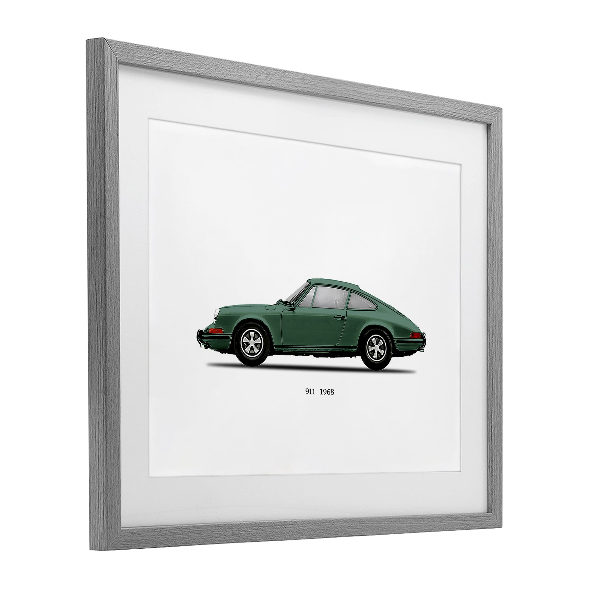 Stupell Industries Green Vintage Car Model Gray Framed Print Under Glass, design by Mark Rogan
