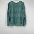 thumbnail image 3 of Mondetta Womens Crewneck Long Sleeve Snake Print Sweatshirt Teal Green Small NWT, 3 of 8