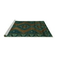 thumbnail image 2 of Ahgly Company Machine Washable Indoor Rectangle Persian Turquoise Blue Traditional Area Rugs, 5' x 8', 2 of 4