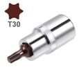 thumbnail image 2 of Unique Bargains Douilles de Disque T30 1/2 Pouces Torx S2 Acier Longueur 55mm, 2 of 4