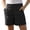 Black, variant on Women's Solid Color Utility Shorts with Pockets and Button Closure for Summer Casual and Everyday Wear
