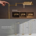 thumbnail image 6 of O’Bright Dimmable LED Pharmacy Floor Lamp, 12W LED, Full Range Dimming, 360 Degree Swing Arms, Adjustable Heights, Standing Lamp for Reading, Sewing, and Craft, ETL Listed, Antique Brass (Gold), 6 of 6