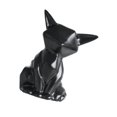 thumbnail image 1 of Matt Ceramic Fox Figurine Desktop Sculpture Craft Home Decoration Black S, 1 of 9