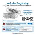 thumbnail image 2 of MedicEngraved® 5mm Heart Link Bracelet in 316L Stainless Steel with Interchangeable Medical ID Tag - Engraving Included, 2 of 6