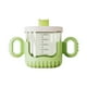 thumbnail image 2 of Taza de entrenamiento de silicona para bebé, taza para sorber de 10Oz/300ml, portátil, a prueba de fugas, con báscula, bonita para niños y bebés Verde CUTICAT botella para niños, 2 of 8