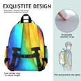 thumbnail image 5 of Colorful Tie Dye Pattern Backpack for School,Cute School Bag,Schoolbag with Adjustable Shoulder Straps & Padded Back,15.25"x11.5"x5.25", 5 of 5
