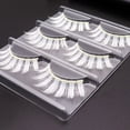 thumbnail image 4 of 3 pares de pestañas postizas blancas para cosplay, maquillaje, pestañas postizas naturales blancas, para actuaciones en escenarios, disfraces, fiestas, extensiones de pestañas blancas., 4 of 8