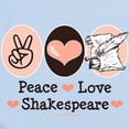thumbnail image 2 of CafePress - Peace Love Shakespeare Infant Bodysuit - Baby Light Bodysuit, Size Newborn - 24 Months, 2 of 4