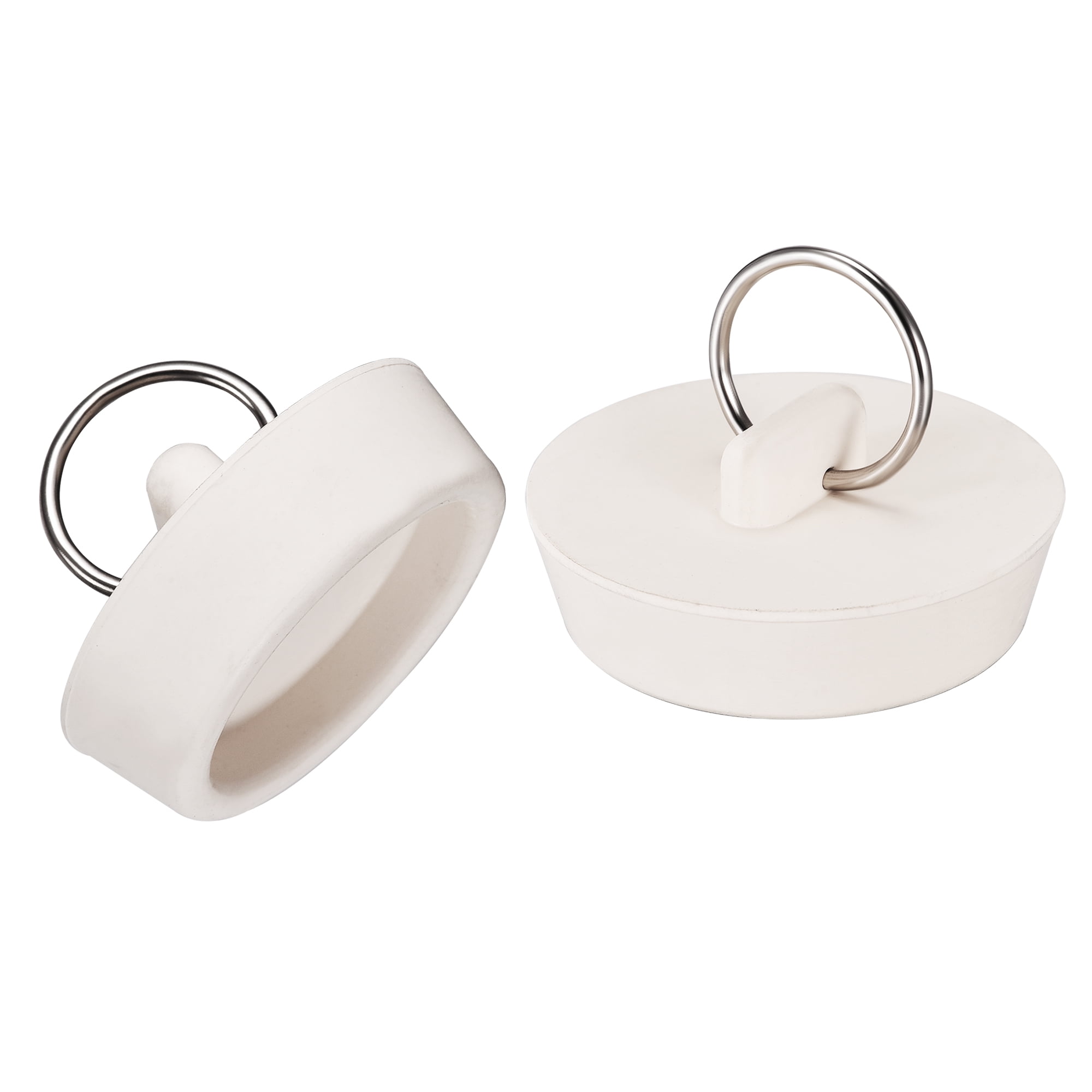2 Pcs Drain Stopper Set Kitchen and Bathroom Bath Plugs Sink Plug Rubber with Hanging Ring for Bathtub