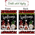 thumbnail image 5 of Merry Christmas Gnome Garden Flags 12.5x18 Double Sided Winter Yard Flag Buffalo Plaid Burlap Farmhouse Welcome Decorative Flags for Outside Outdoor Lawn Xmas Decoration, 5 of 6
