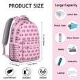 thumbnail image 6 of Pig Print Travel Backpack - Large Capacity Water-Resistant Bookbag for Students & Commuters, Lightweight & Functional, Pig Theme for Personality, 6 of 6