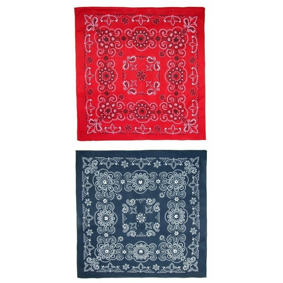 Bandanna Co Texas Paisley, Red   Navy