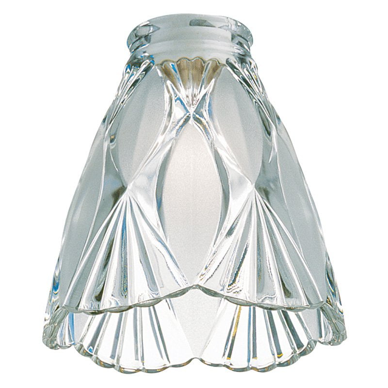 Monte Carlo Ceiling Fan Etched-Glass Scalloped Bell Shade by Monte Carlo