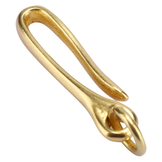 Hebilla de llavero en forma de U de cobre puro con anilla, gancho para cinturón, decoración, accesorios hechos a mano (S)