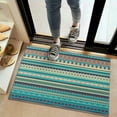 thumbnail image 2 of Blue and Orange Diamond Shaped Geometric Boho Pattern Door Rugs,Washable Non Slip Door Mats Indoor,Decorative Door Mats,Entry Mat Indoor for Entrance,Bedroom,Kitchen,Bathroom,20"x32", 2 of 6