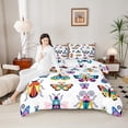 thumbnail image 4 of Castle Fairy Colorful Butterflies Girl Full Size Comforter Sets 3-Piece,Spring Garden Bedding Comforter Set,Abstract Cartoon Animal Lightweight Bedding Sets,Breathable Home Decor,Reversible, 4 of 8