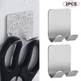 thumbnail image 3 of 4X Holder Shaving Brush Bracket Wall Adhesive Shower Stainless Steel Hooks, 3 of 5