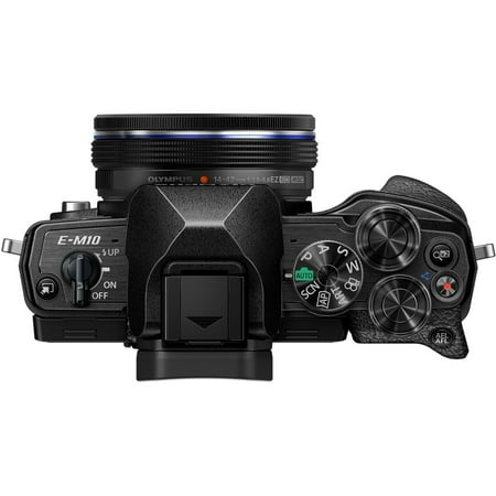 Olympus - V207132SU000 OM-D E-M10 Mark IV Mirrorless Digital Camera with 14-42mm Lens - Black