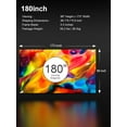 thumbnail image 5 of AWOL VISION 180-inch Projector Screen Fixed Frame, 1.3 dB Peak Gain, The Perfect Combo with LTV-2500, 80% Picture Quality Improved, 4K / 8K Ultra HD, Active 3D Wall Mount Projector Screen, 5 of 9
