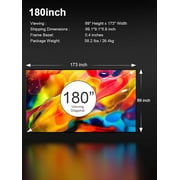 AWOL VISION 180-inch Projector Screen Fixed Frame, 1.3 dB Peak Gain, The Perfect Combo with LTV-2500, 80% Picture Quality Improved, 4K / 8K Ultra HD, Active 3D Wall Mount Projector Screen