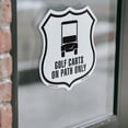thumbnail image 4 of GOLF CARTS ON PATH ONLY (2 Pack) 12 inch X 12 inch Shield Shaped Heavy Duty 3.2 mil Vinyl Decals Weather Resistant Made in the USA, 4 of 5
