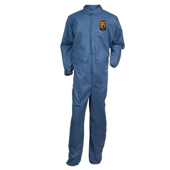 Ansell KCC 58506 A20 Zip Front Breathable Particle Protection Coveralls - 3X-Large, Blue (20/Carton)