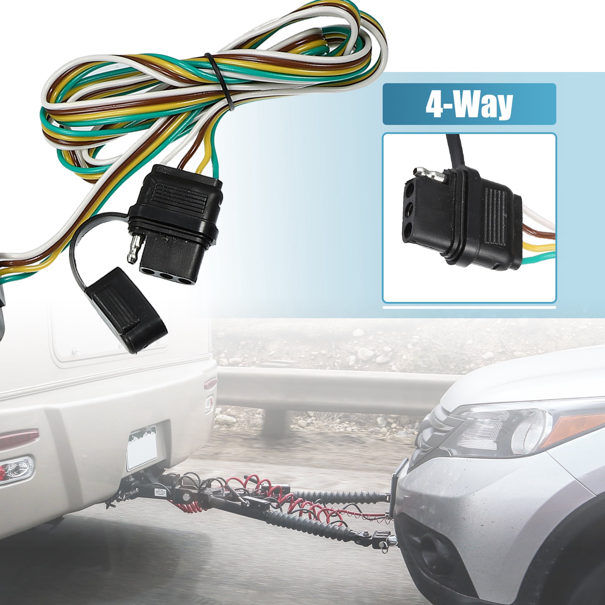 Unique Bargains BKDK56261 Vehicle Side 4-Pin Trailer Wiring Harness for Toyota Sienna