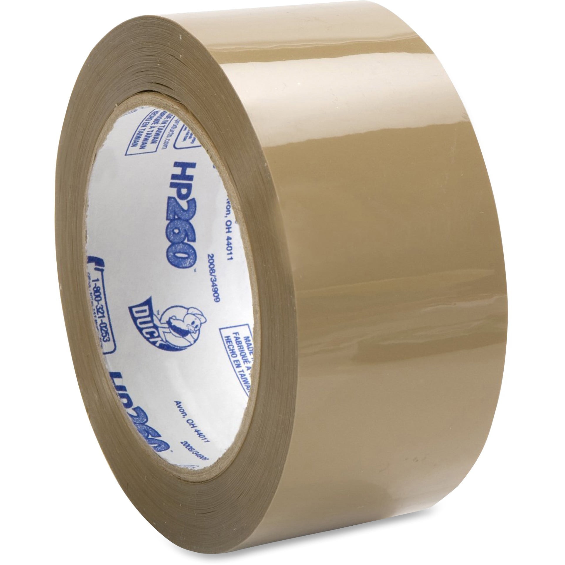 Duck DUCHP260T, HP260 Packing Tape, 1 Per Roll, Tan