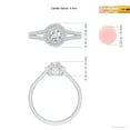 thumbnail image 4 of ANGARA Natural Double Halo Diamond Split Shank Ring in 14K White Gold for Women (Size-4mm| Color-G| Clarity-VS2) | April Birthstone, Anniversary, Jewelry Gift for Women | Natural Diamond Ring, 4 of 9