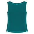 thumbnail image 1 of TSSOE Débardeurs d'Été pour Femmes Hauts Blouses Chiffon Sans Manches Col Rond Chemises Décontractées Débardeurs Légers Vert G, 1 of 5