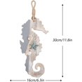 thumbnail image 4 of Hippocampe Decoración de madera Adornos de hipocampo Hippocampus Decoración de pared para decoración de pared Porte Orament HAUBED Beach Theme House Decoration (con estrellas de mar y pequeños) esquí esquí Gafas de esquí, 4 of 5