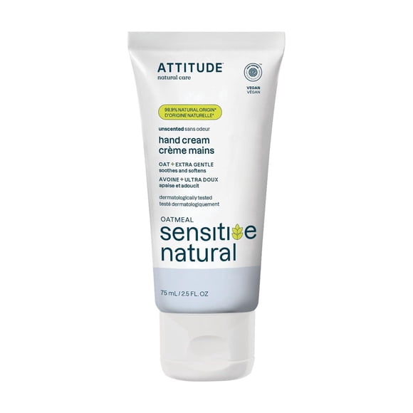 Crema de manos ATTITUDE para pieles sensibles con avena 75 ml