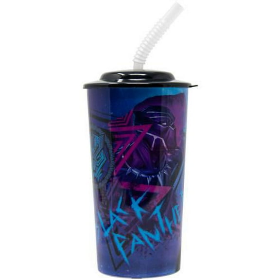 Black Panther 16 oz. PP Sports Tumbler with lid and straw 36g - 2PCS