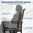 thumbnail image 2 of 360° Swivel Rocker Patio Chairs Set of 4 – High Back, All-Weather Brown Textilene – Black Powder-Coated Metal Frame, Quick-Dry Mesh, Space-Saving Outdoor Dining and Lounge Chairs, 2 of 8