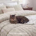 thumbnail image 6 of U by Bedsure Queen Tufted Boho Comforter Set, 3 Pieces Farmhouse Shabby Chic Embroidery Linen Bedding Set, Soft Jacquard Comforter for All Seasons, Natural, 6 of 10