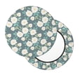 thumbnail image 2 of Kdxio Flower Print Stool Covers Round,Stretch Round Bar Stool Covers Washable Bar Stool Cushion Slipcover for 12-15 Inch Chair, 2 of 7