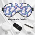 thumbnail image 2 of Rocae Cute White Rabbit for Mask for Women Men, Luxury Eye Cover Eye Shade with Adjustable Strap for Travel, Nap, Meditation, 2 of 7