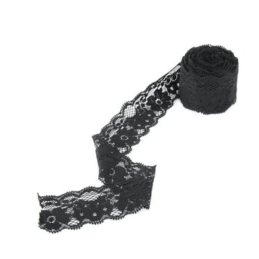 5 Yards Stretch Flower Lace DIY Trims Clothes Sewing Craft DIY Dress (Black)