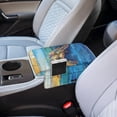 thumbnail image 3 of Renewold Sea Turtle Blue Wood Grain Auto Center Console Pad Soft Armrest Box Mat Protector Non-slip Middle Console Cover with Pockets Storage Bag Hand Rest Pillow Automobile Decor Accessories, 3 of 9