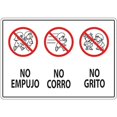 thumbnail image 1 of Rótulos Indicativos para Escuelas Señalamientos Prohibitivos 40x30 cm No Corro Grito Empujo p/Escuelas Fotoluminicente, 1 of 1