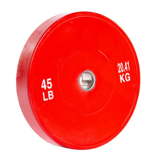 PRISP Olympic Bumper Weight Plate - Rubber Plate for 2 Inch Olympic Barbell with Steel Insert; Pairs, Sets and Single Plates Available