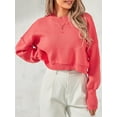 thumbnail image 2 of SUNSIOM Pull-Over Femme Couleur Unie/rayé Col Rond Manches Longues Ample Printemps Automne Décontracté Mode Urbaine, 2 of 6