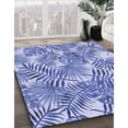 thumbnail image 3 of Ahgly Company Machine Washable Indoor Square Transitional Blue Angel Blue Area Rugs, 6' Square, 3 of 7